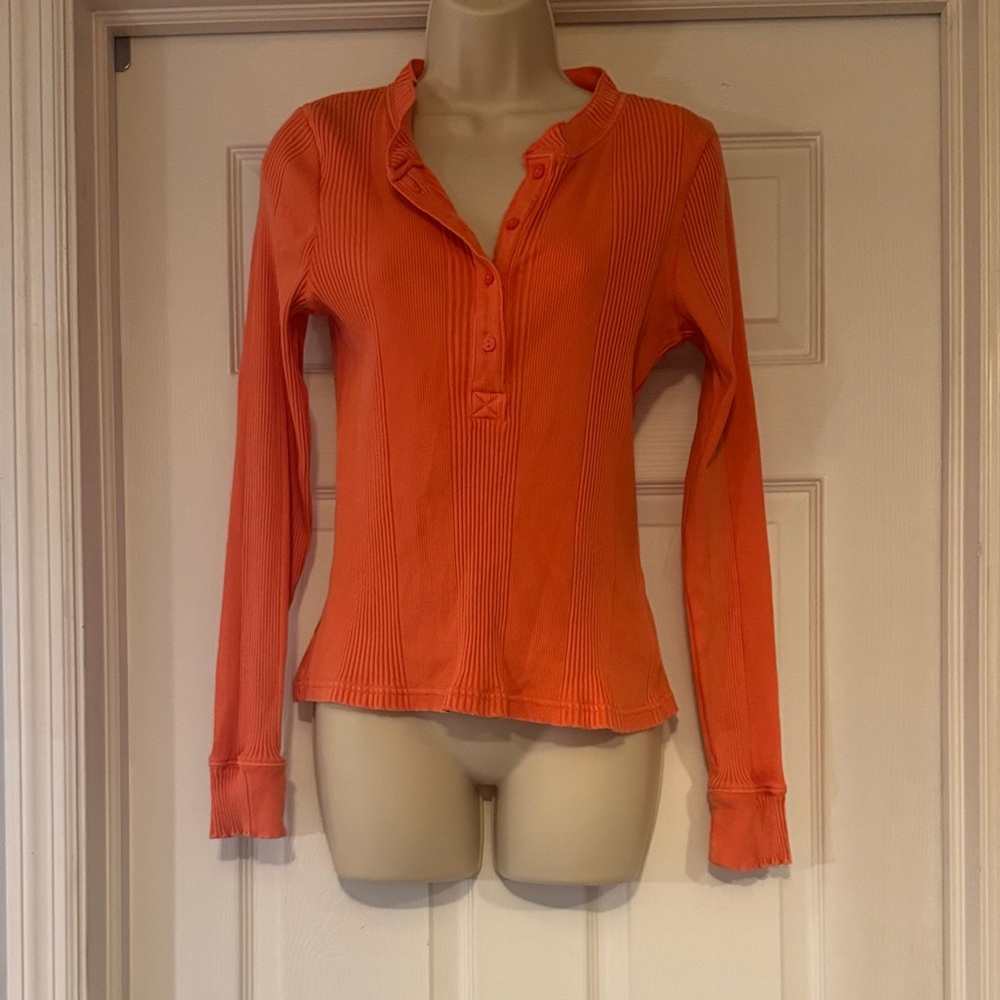 Aerie Orange Long Sleeve Top